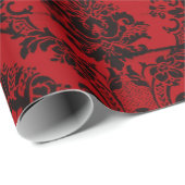 Christmas Burgundy Red Damask Geschenkpapier (Rolleneckpunkt)
