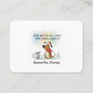 Christmas business card  funny dog  visitenkarte