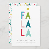 CHRISTMAS BUSINESS DANK moderner Typografie falala Einladung (Vorne/Hinten)