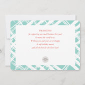 CHRISTMAS BUSINESS THANKS logo tis the season mint Einladung (Rückseite)