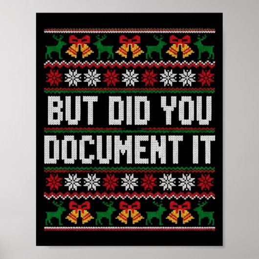 Christmas But Did You Doent It Ugly Office Party L Poster (Vorne)