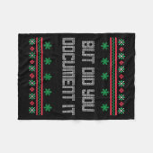 Christmas But Did You Doent It Ugly Office Sweater Fleecedecke (Vorderseite (Horizontal))