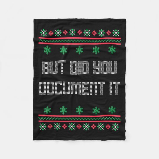 Christmas But Did You Doent It Ugly Office Sweater Fleecedecke (Vorderseite)