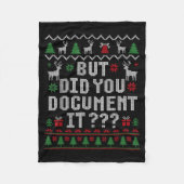 Christmas But Did You Doent It Ugly Office Sweater Fleecedecke (Vorderseite)