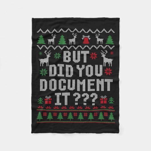Christmas But Did You Doent It Ugly Office Sweater Fleecedecke (Vorderseite)