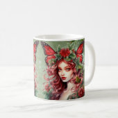 Christmas Butterfly Fairy Kaffeetasse (VorderseiteRechts)