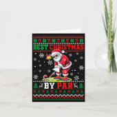 Christmas By Par Santa Sweater Playing Golf Golfer Karte (Vorderseite)
