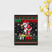 Christmas By Par Santa Sweater Playing Golf Golfer Karte (Gelbe Blume)