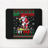 Christmas By Par Santa Sweater Playing Golf Golfer Mousepad (Mit Mouse)