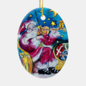 CHRISTMAS C SCHREIBEN / INSPIRIERT SANTA-MONOGRAMM KERAMIK ORNAMENT (Hinten)