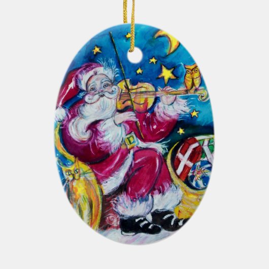 CHRISTMAS C SCHREIBEN / INSPIRIERT SANTA-MONOGRAMM KERAMIK ORNAMENT (Hinten)