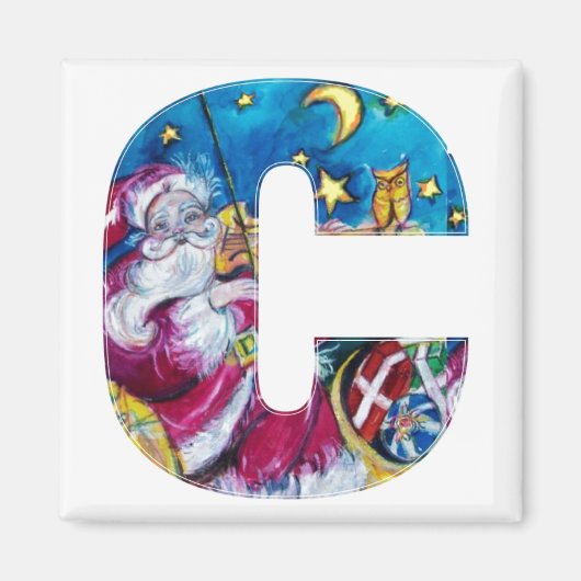 CHRISTMAS C SCHREIBEN / INSPIRIERT SANTA-MONOGRAMM MAGNET (Vorne)
