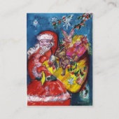 CHRISTMAS C SCHREIBEN / SANTA MIT GIFTMONOGRAMM VISITENKARTE (Rückseite)