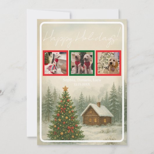 Christmas Cabin Holiday Einladung (Vorderseite)