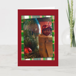 "Christmas Cabin Skookum Doll" Note Card Feiertagskarte
