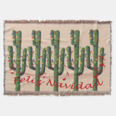 Christmas Cactus Feliz Navidad Decke (Vorderseite)