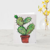 Christmas Cactus Greeting Card Karte (Gelbe Blume)