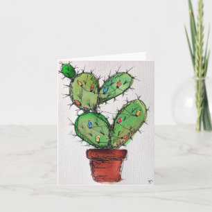 Christmas Cactus Greeting Card Karte