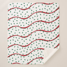 Christmas Cake Red Stripe Frosting Green Sprinkles Sherpadecke