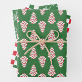 Christmas Cake Wrapping Paper Set of 3 Patterns Geschenkpapier Set (Beispiel)