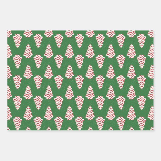 Christmas Cake Wrapping Paper Set of 3 Patterns Geschenkpapier Set (Vorderseite)