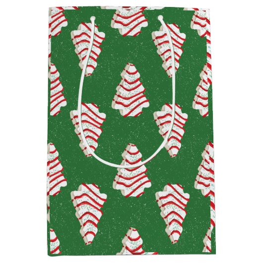 Christmas Cake Wrapping Paper Set of 3 Patterns Mittlere Geschenktüte (Vorderseite)