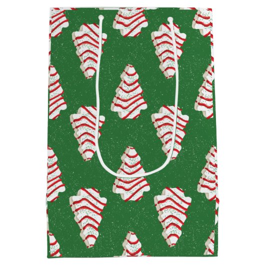 Christmas Cake Wrapping Paper Set of 3 Patterns Mittlere Geschenktüte (Rückseite)