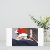 Christmas Calico Cat Feiertagskarte (Stehend Vorderseite)