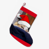 Christmas Calico Cat Kleiner Weihnachtsstrumpf (Vorderansicht (hängend))