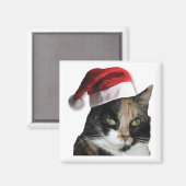 Christmas Calico Cat Magnet (Vorderseite/Rückseite)