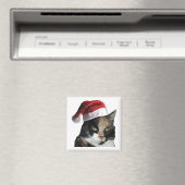 Christmas Calico Cat Magnet (In Situ (Geschirrspüler))