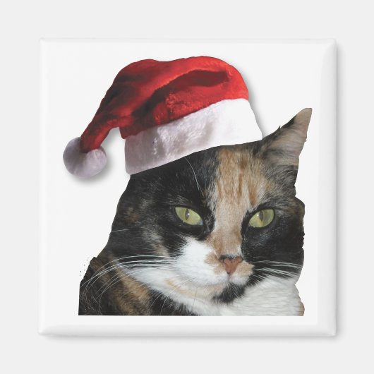 Christmas Calico Cat Magnet (Vorne)