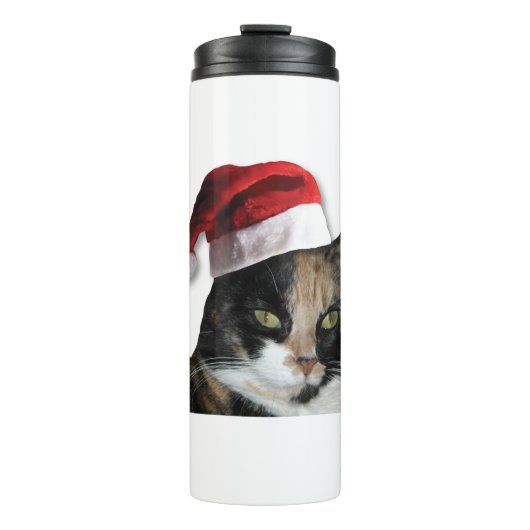 Christmas Calico Cat Thermosbecher (Vorderseite)