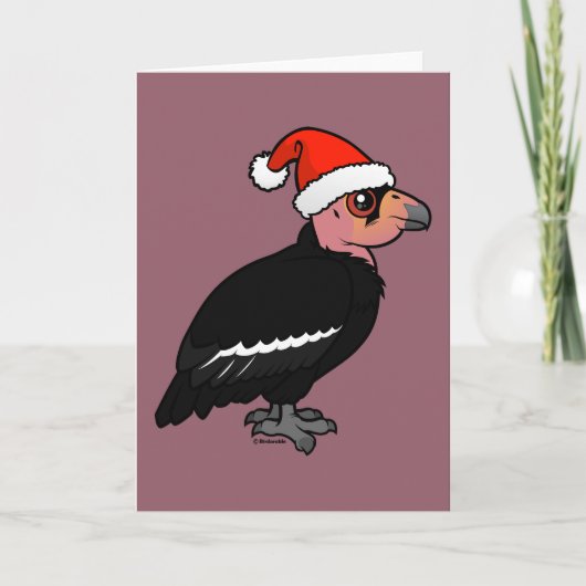 Christmas California Condor Feiertagskarte (Vorderseite)