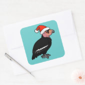 Christmas California Condor Quadratischer Aufkleber (Umschlag)