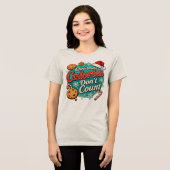 Christmas Calories Don’t Count Funny Santa Claus Tri-Blend Shirt (Vorderseite voll)