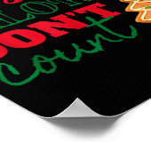 Christmas Calories Don't Count Funny Holiday  Poster (Ecke)