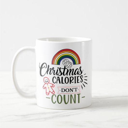 Christmas Calories Don't Count Kaffeetasse (Links)