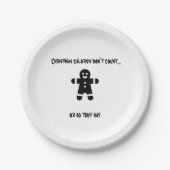 CHRISTMAS CALORIES ZÄHLEN NICHT PAPPTELLER (Vorderseite)