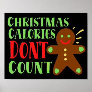 CHRISTMAS CALORIES ZÄHLEN NICHT POSTER