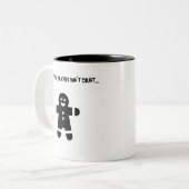 CHRISTMAS CALORIES ZÄHLEN NICHT ZWEIFARBIGE TASSE (Vorderseite Links)