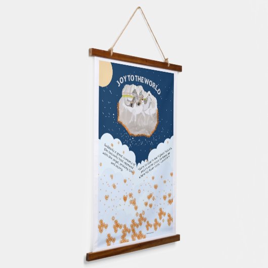 Christmas Camel Geschenk Caravan Wandteppich Mit Holzrahmen (Gewinkelt)