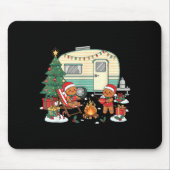 Christmas Camng Gingerbread Campfire Tree Santa Ha Mousepad (Vorne)