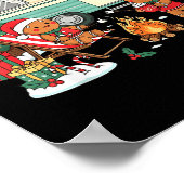 Christmas Camng Gingerbread Campfire Tree Santa Ha Poster (Ecke)