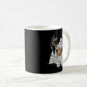 Christmas Camo Hunting Reindeer Pajamas With Deer  Kaffeetasse (VorderseiteRechts)