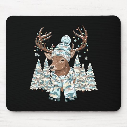 Christmas Camo Hunting Reindeer Pajamas With Deer Mousepad (Vorne)