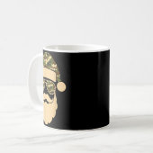 Christmas Camo Santa Sungles Hat Beard Cool Milita Kaffeetasse (Vorderseite Links)
