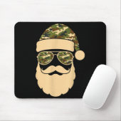 Christmas Camo Santa Sungles Hat Beard Cool Milita Mousepad (Mit Mouse)
