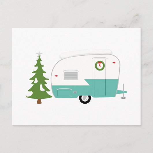 Christmas Camper Feiertagspostkarte (Vorderseite)