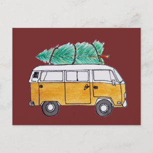 Christmas Campervan Postkarte
